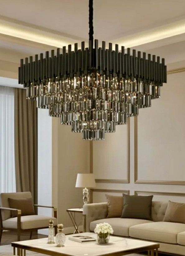 لوستر مربع کریستالی